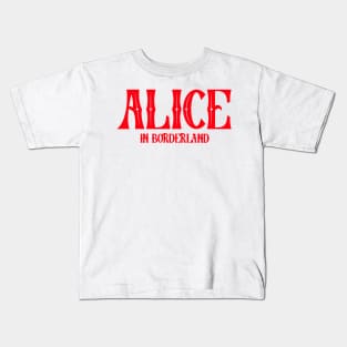 Alice in borderland title red Kids T-Shirt